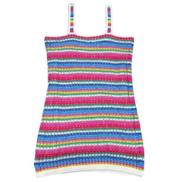 Gap Crochet Multicolor Mini Dress Size Medium - Picture 3 of 5